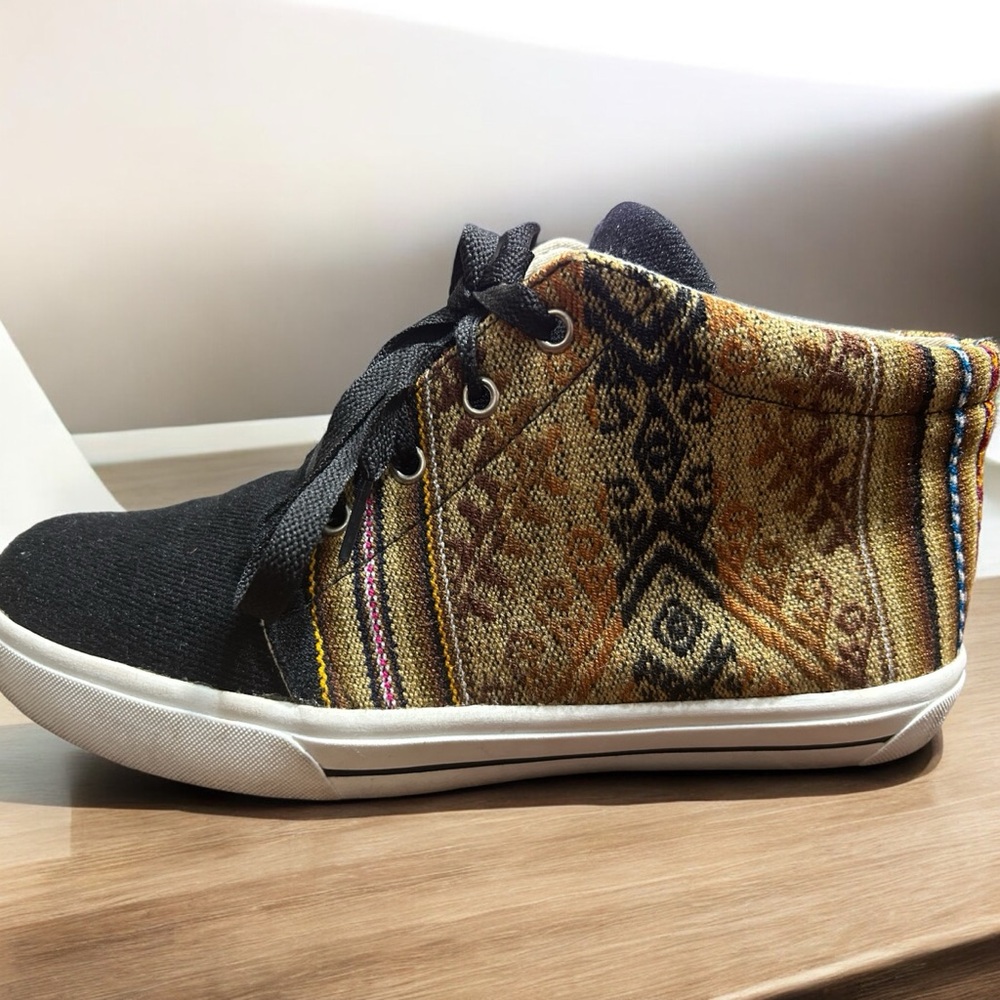 Hand made Boho sneakers, size 9, true to size.